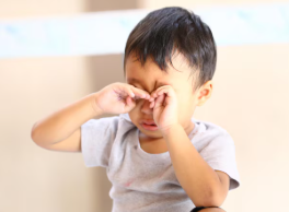 Rubbing eyes
